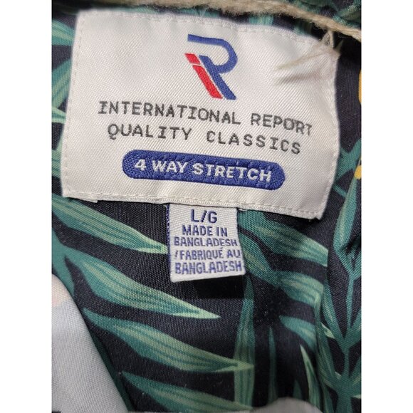 International Report Mens 4-Way Stretch Hawaiian Shirt L/G Polyester/Spandex - Picture 3 of 4